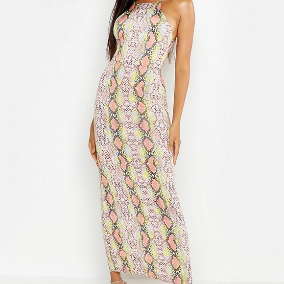 Snake Strappy Cross Back Maxi Dress - Picture 2 of 2